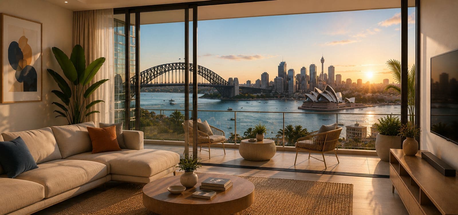Sunny apartment balcony in a Havo destination